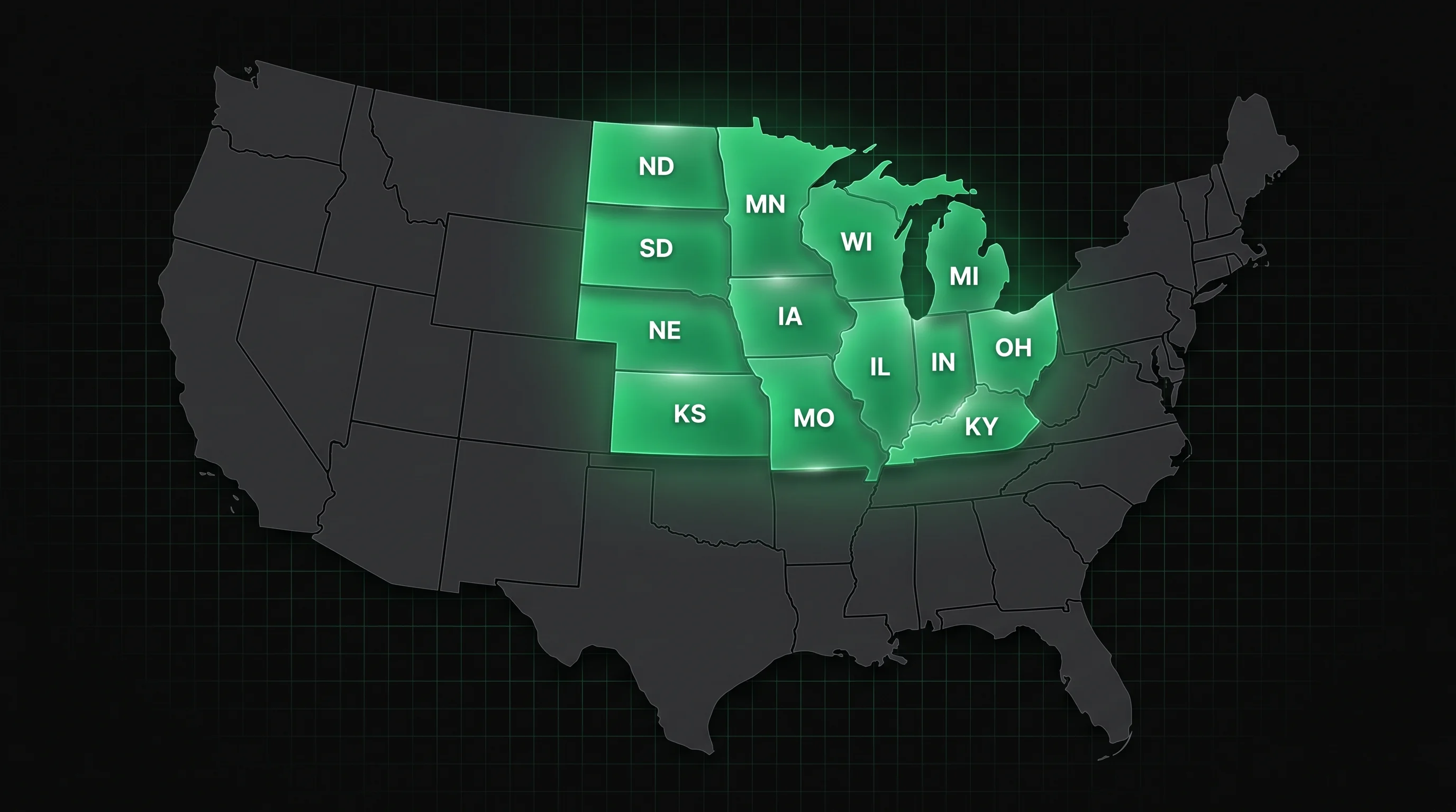 Midwest Region Data Center Facilities map
