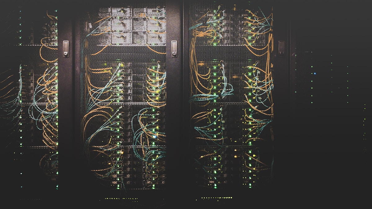 Data center server racks representing Bitcoin mining hosting infrastructure and SLA commitments